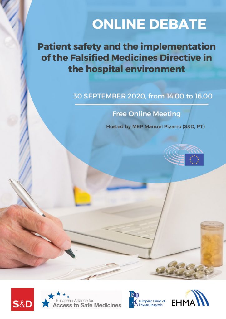 30 September: online event “Patient safety and the implementation of the Falsified Medicines Directive in the hospital environment – one year on”