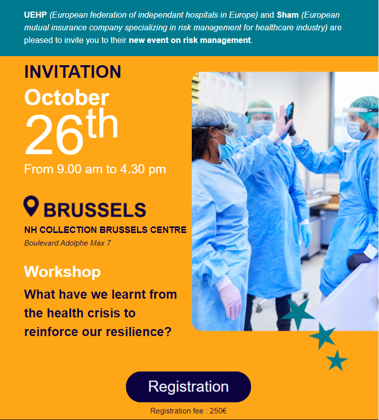 UEHP/SHAM workshop “What have we learnt from the health crisis to reinforce our resilience?”