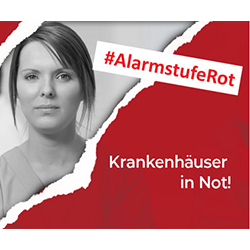 Poster campaign by German hospitals